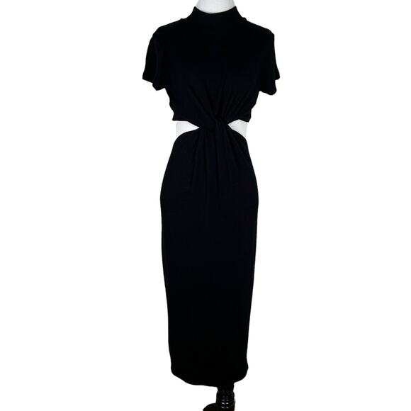 NWOT LNA Neo Sweater Dress In Black (small flaw) - Picture 4 of 11